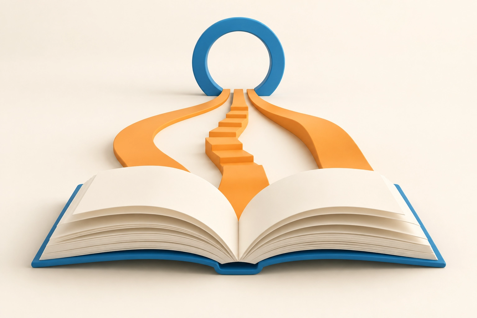 كتاب مفتوح تتفرع منه ثلاثة مسارات نحو هدف واحد، تعبيرًا عن استراتيجيات التعليم المتمايز.